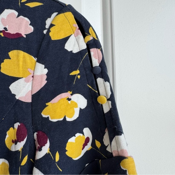 Boden Navy Floral Bell Sleeve Knit Dress 4P - Picture 6 of 6